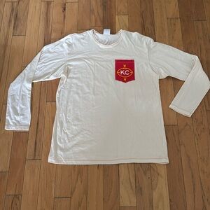 Southwind | Kansas City Chiefs | 💯 USA Brown Cotton | Long Sleeve Tee | size L
